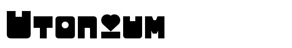 Utonium font preview